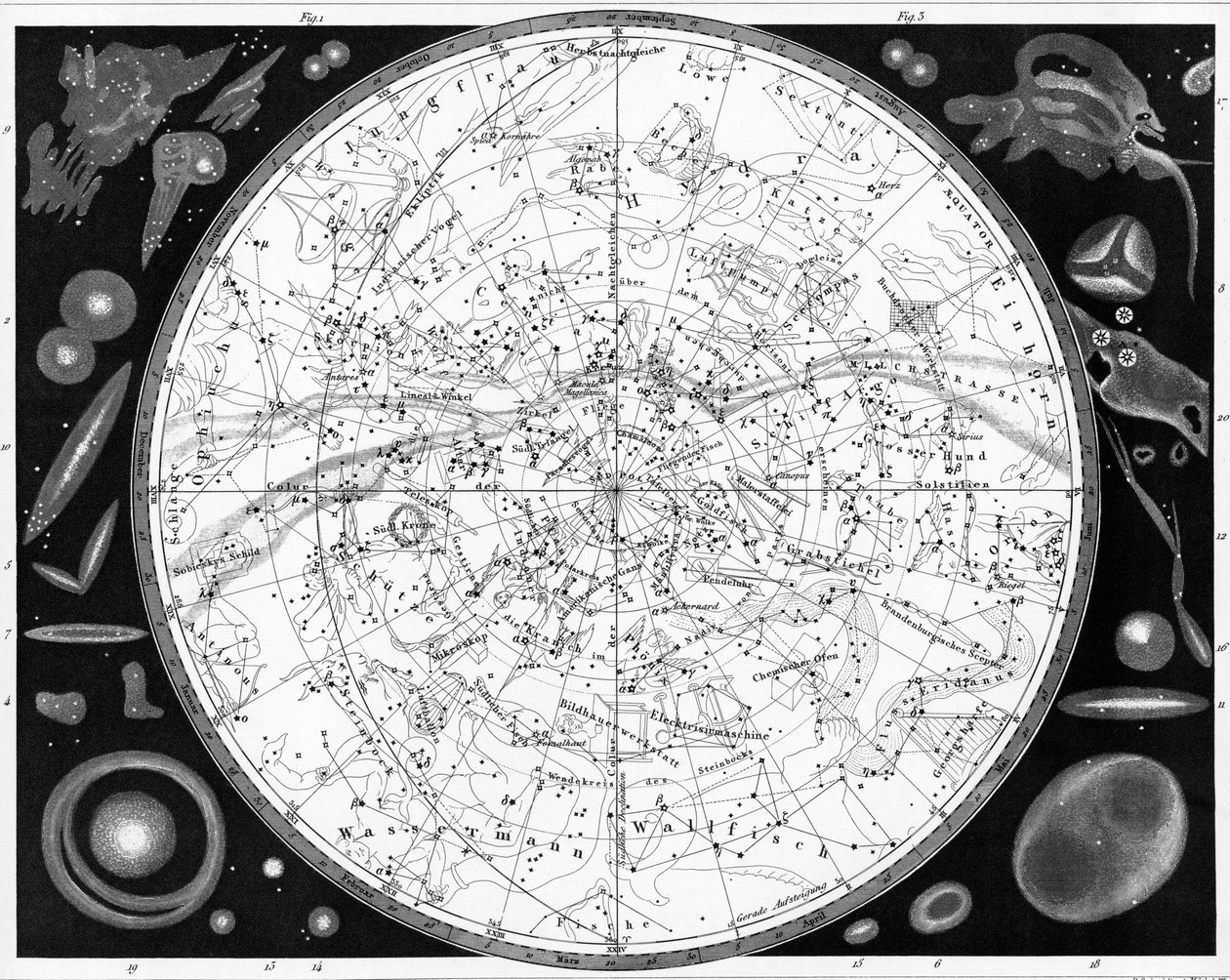 Mapa dos Céus do Sul de Unknown