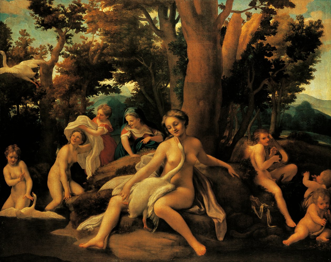 Leda de (c.1489 1534) Correggio