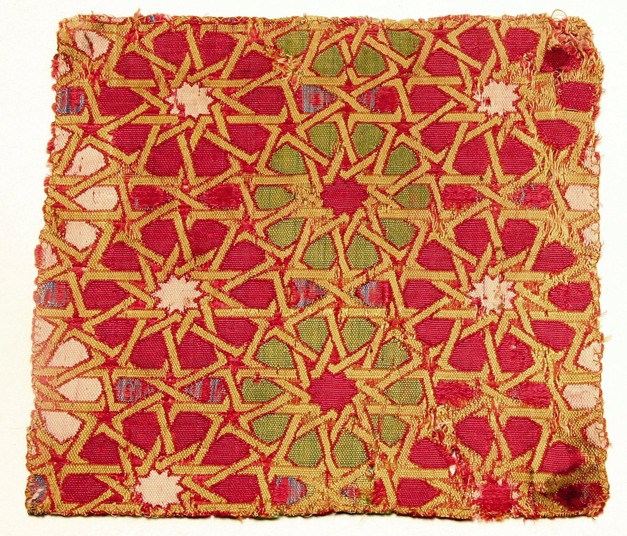 Fragmento de têxteis (seda) de Islamic School