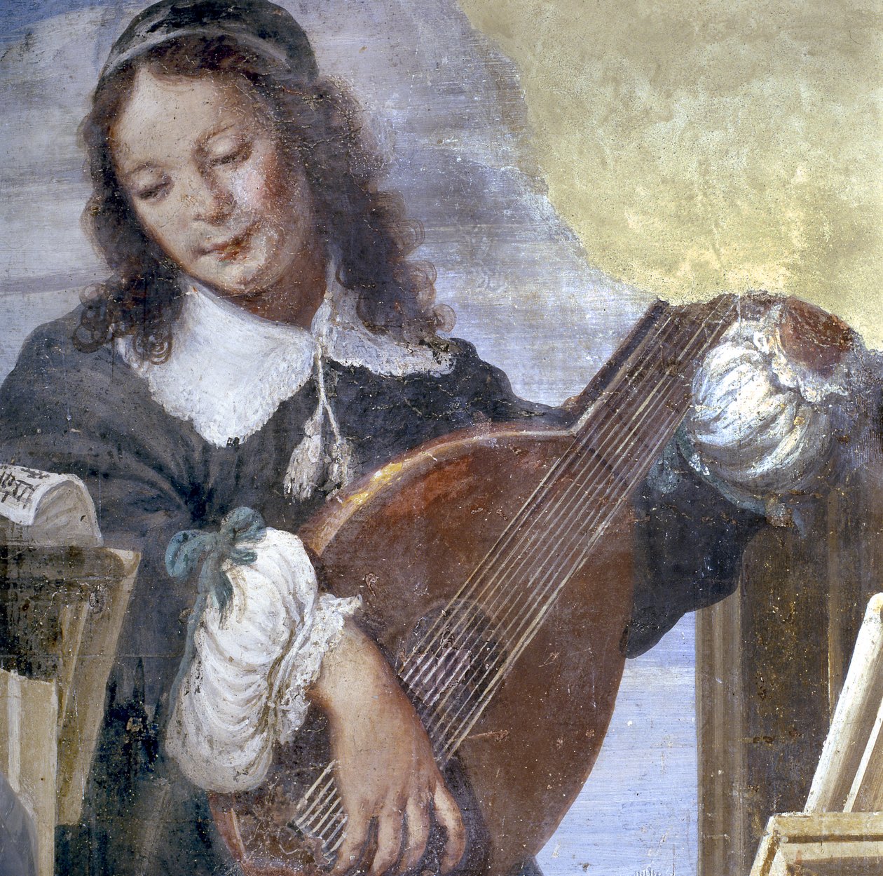 Músico, detalhe de Italian School