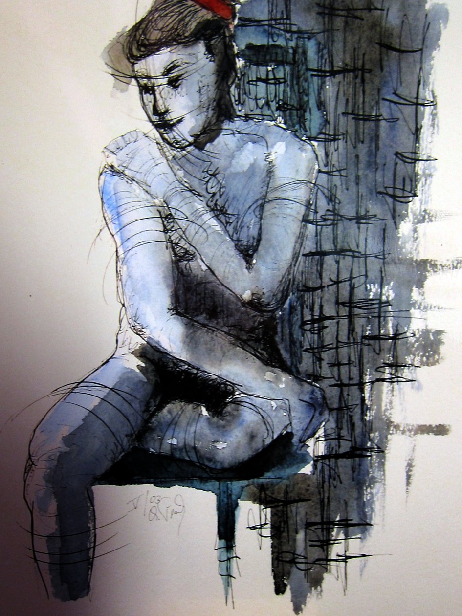 Akt in blau de Christian Piecuch