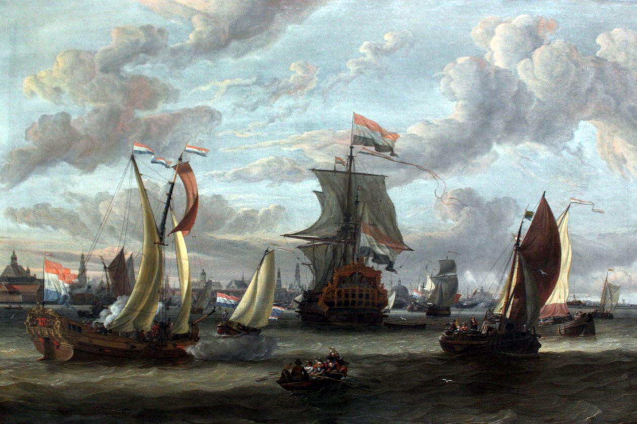 Vista de Amsterdã com o Ij de Abraham Storck