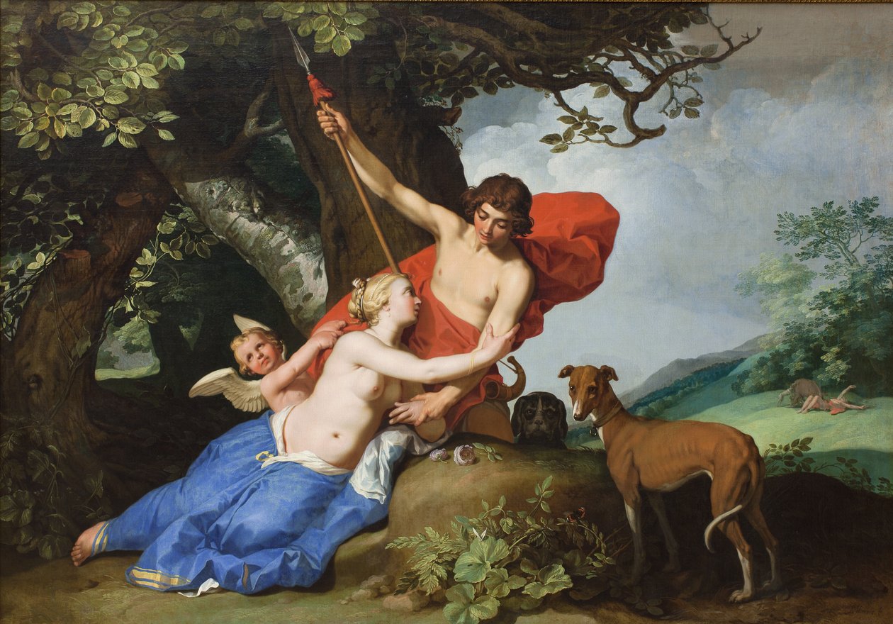 Vênus e Adônis de Abraham Bloemaert