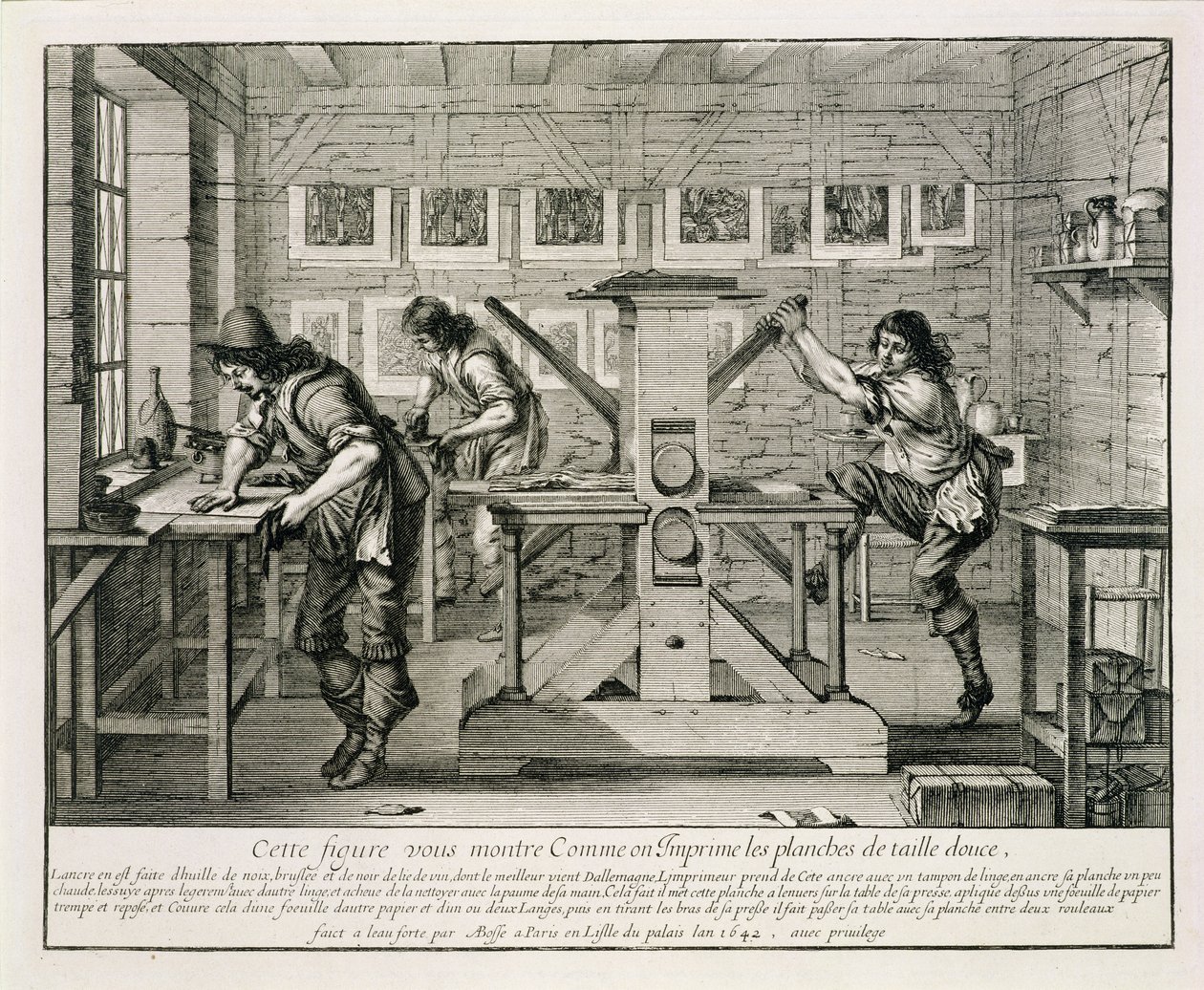 Imprensa francesa, 1642 de Abraham Bosse