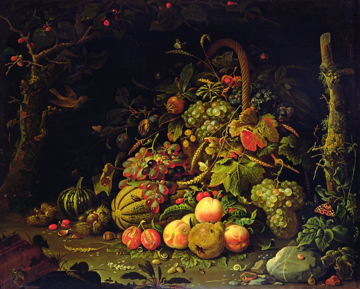 Cesto de frutas de Abraham Mignon