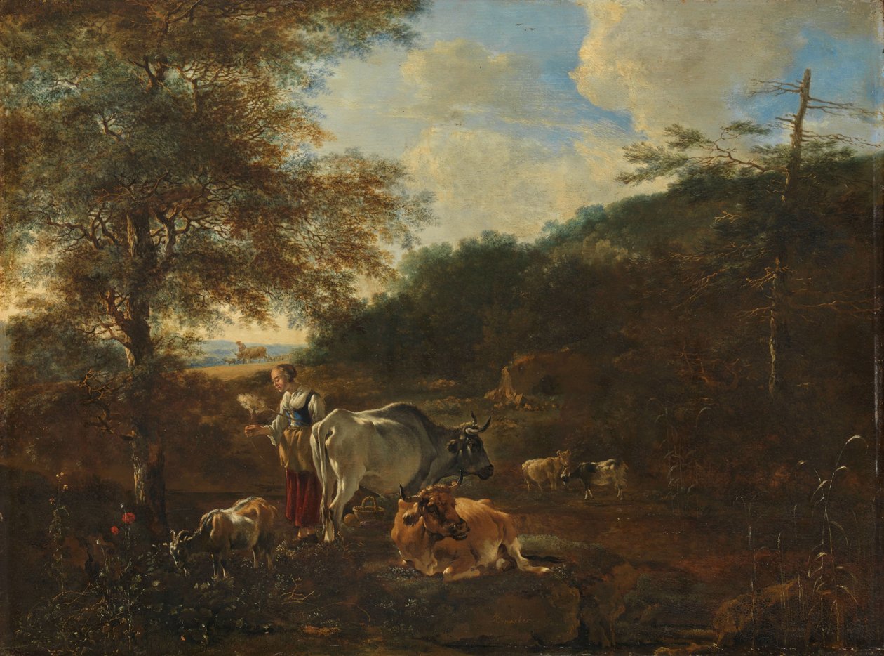 paisagem com gado de Adam Pijnacker