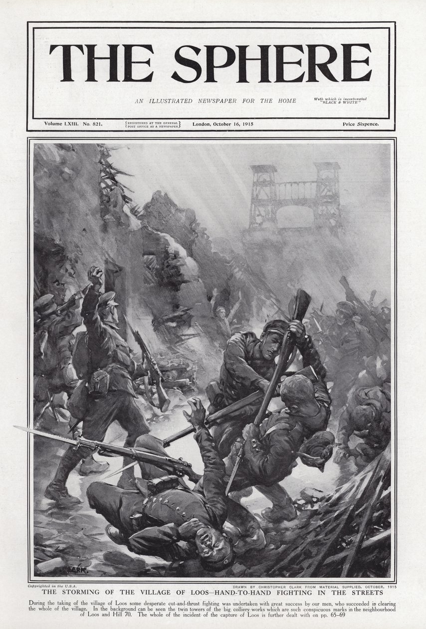 Batalha de Loos, Primeira Guerra Mundial, 1915 de Addison Thomas Millar