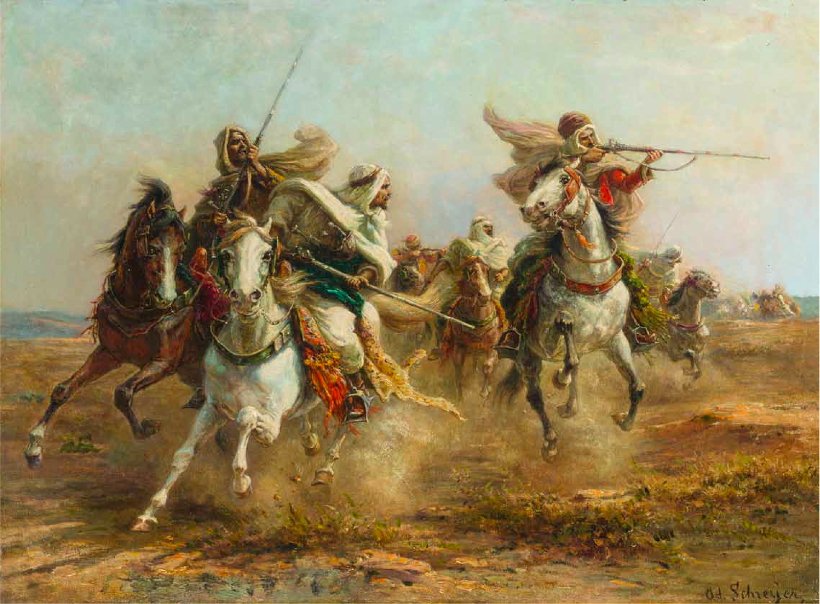 Beduínos, tendo, objetivo de Adolf Schreyer