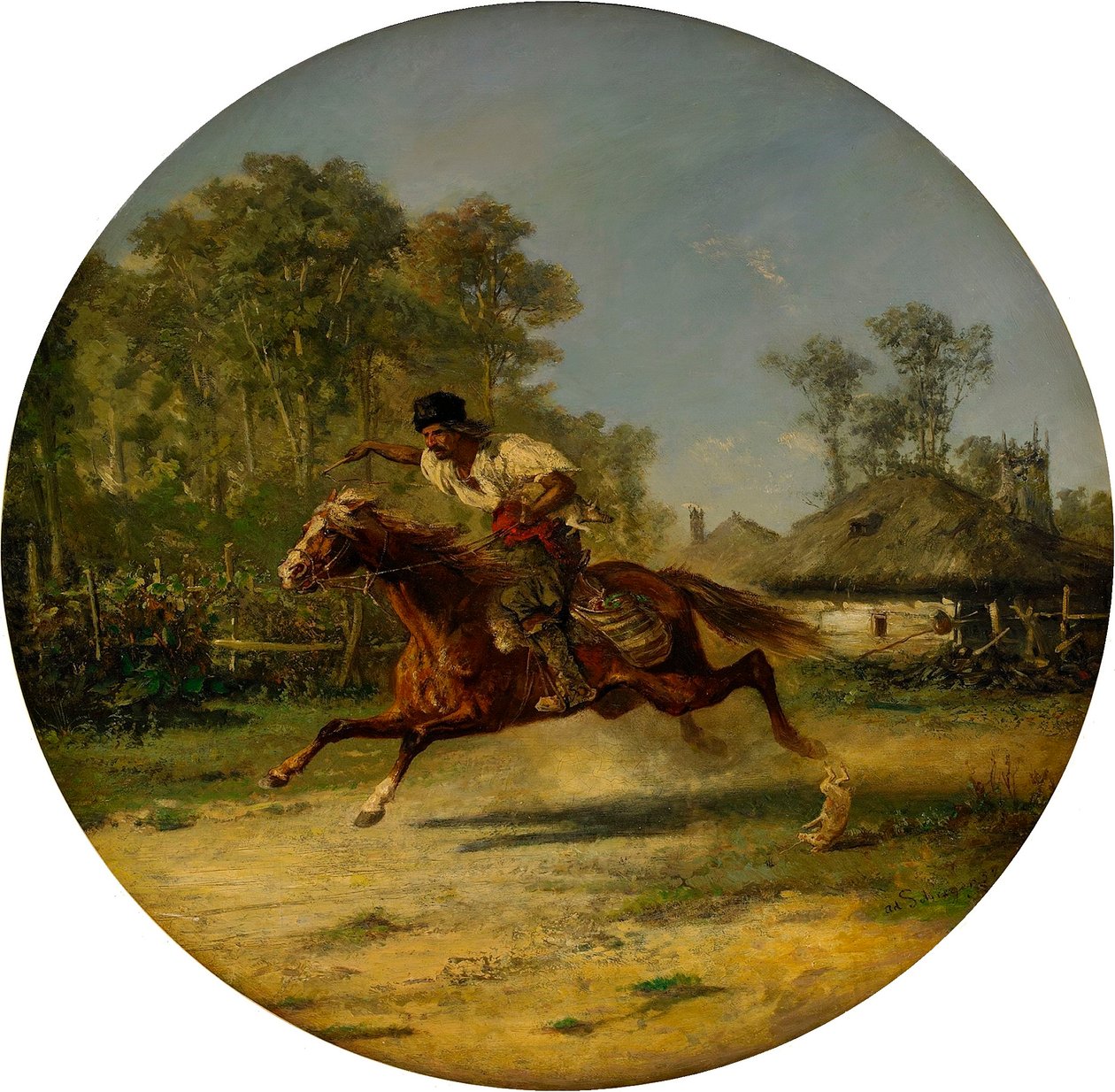 Cossaco de equitação de Adolf Schreyer