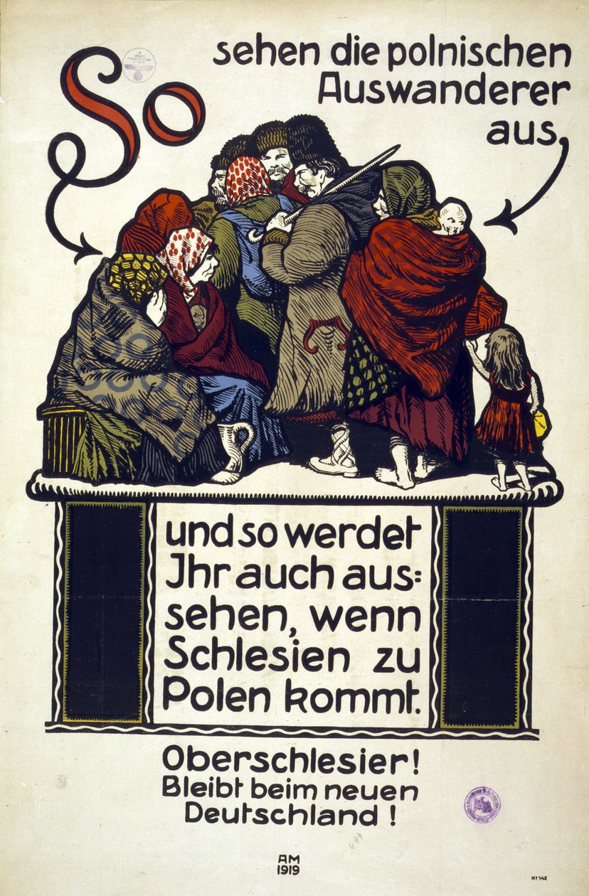 Cartaz alemão anti-polaco de Adolf Munzer