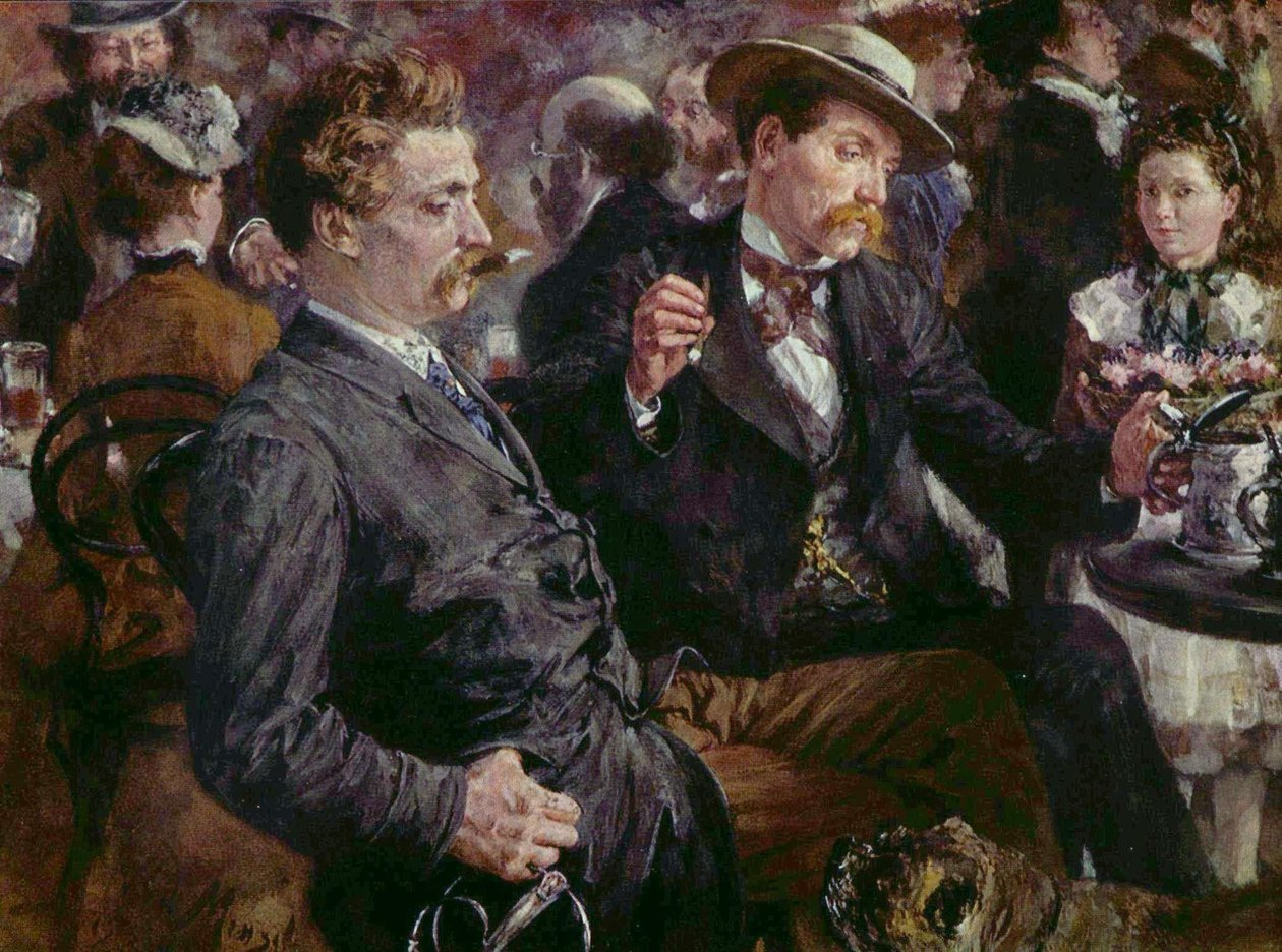 No jardim da cerveja de Adolph Menzel
