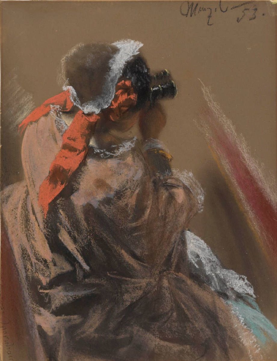 Estudo de bola de ópera de Adolph Menzel