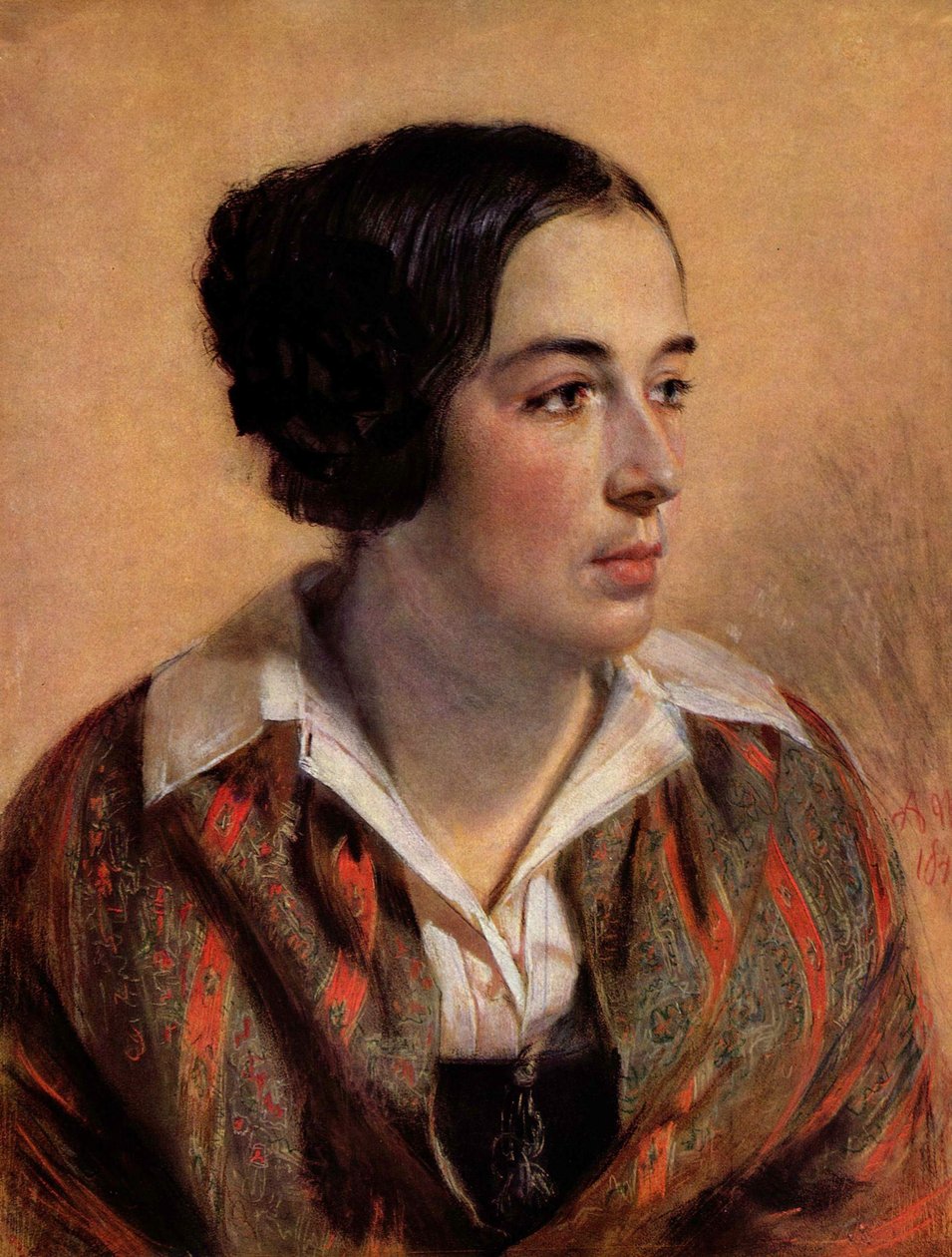 Retrato de caroline arnold de Adolph Menzel