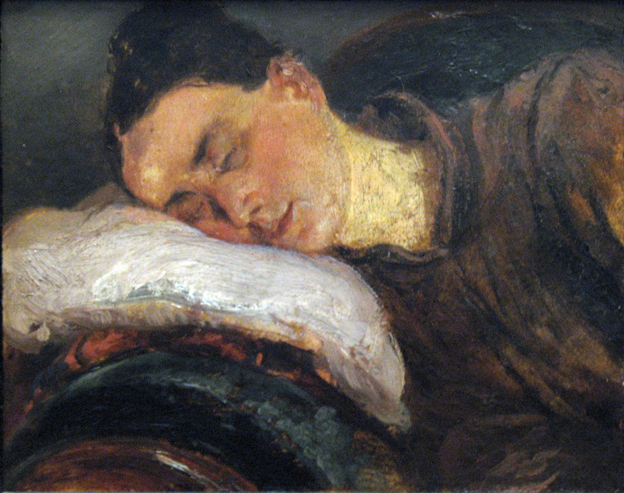 Mulher dormindo de Adolph Menzel