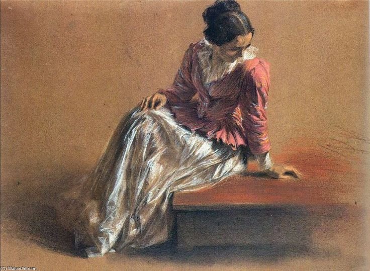 Mulher sentada de Adolph Menzel