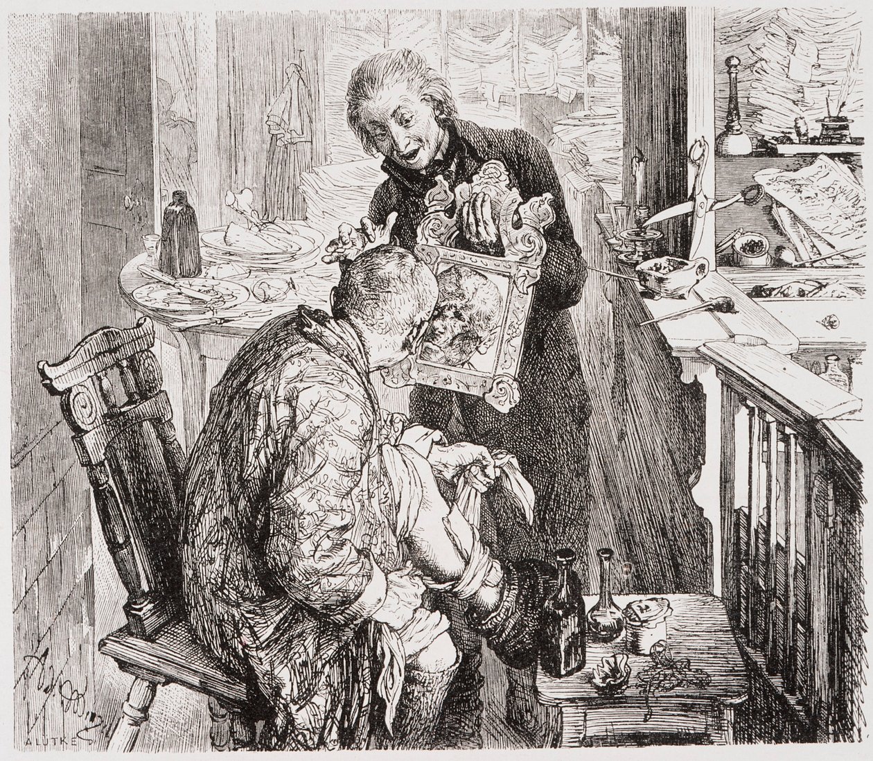 O jarro quebrado de Adolph Menzel