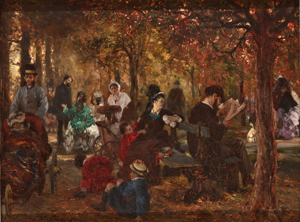 No Jardim do Luxemburgo de Adolph Menzel