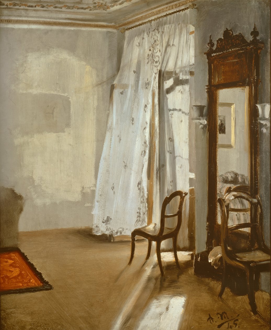 Quarto com varanda de Adolph Menzel
