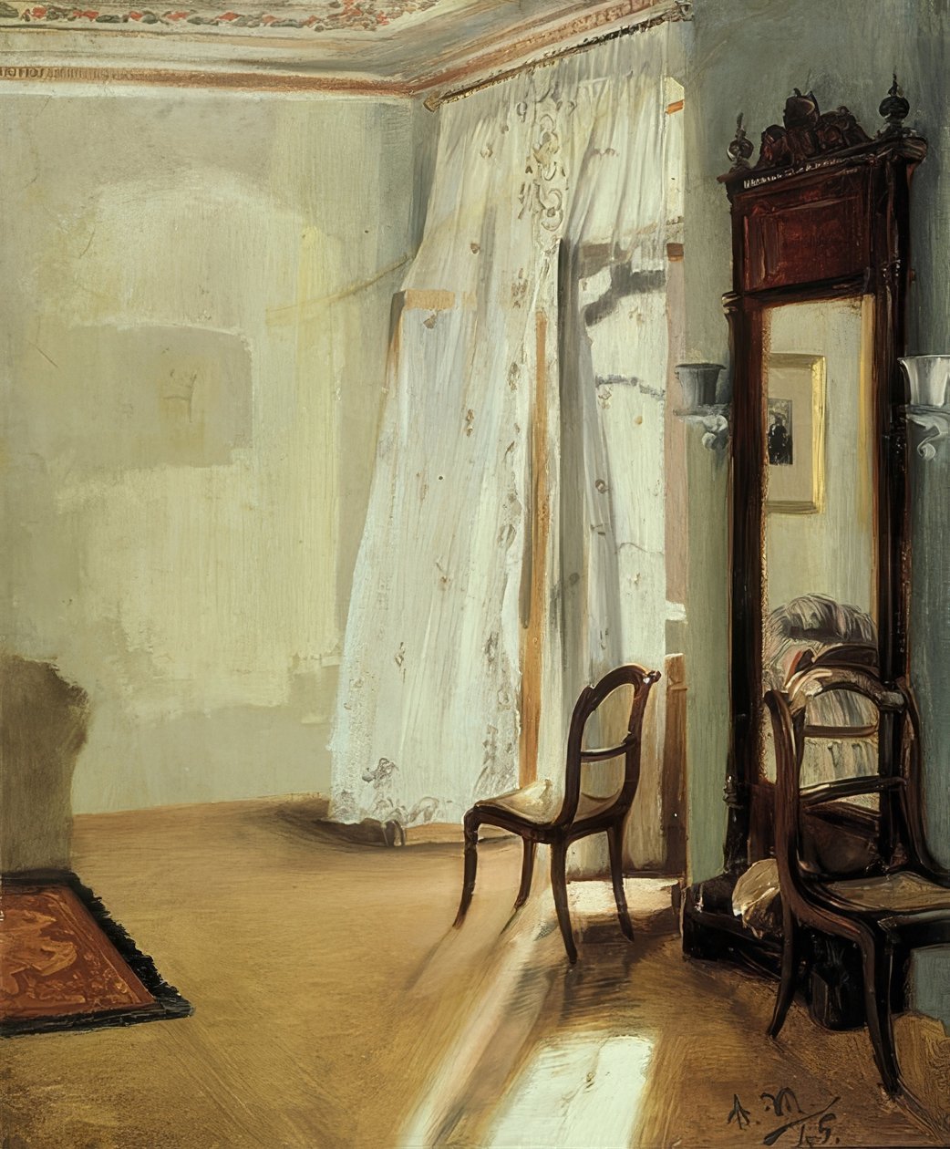 A sala da varanda. 1845 de Adolph Menzel