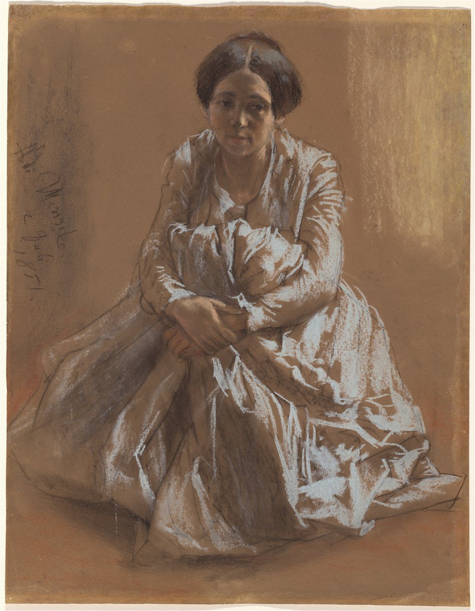 A irmã do artista Emilie de Adolph Menzel