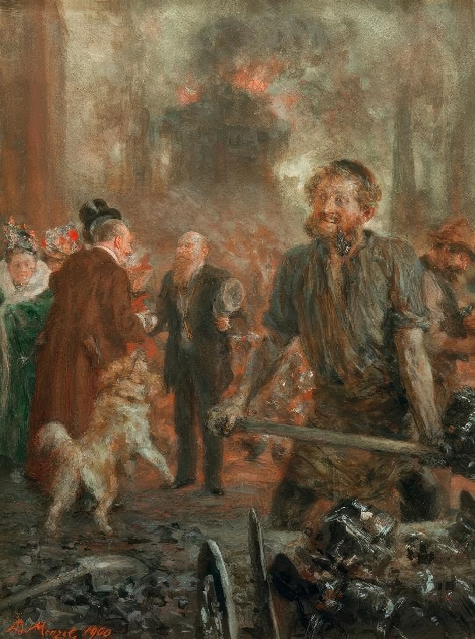 Visita à fábrica de ferro de Adolph Menzel