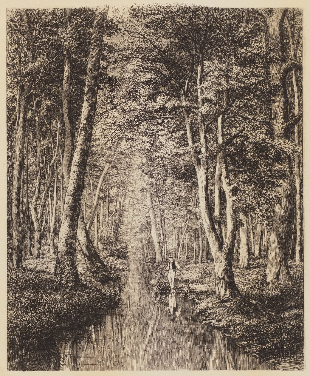 Rio sob a madeira de Adolphe Martial Potemont