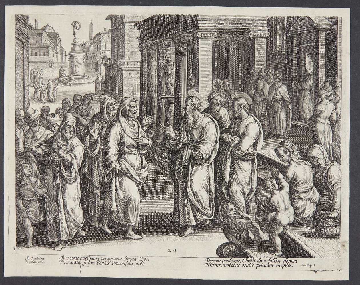A cegueira de Elimas de Adriaen Collaert