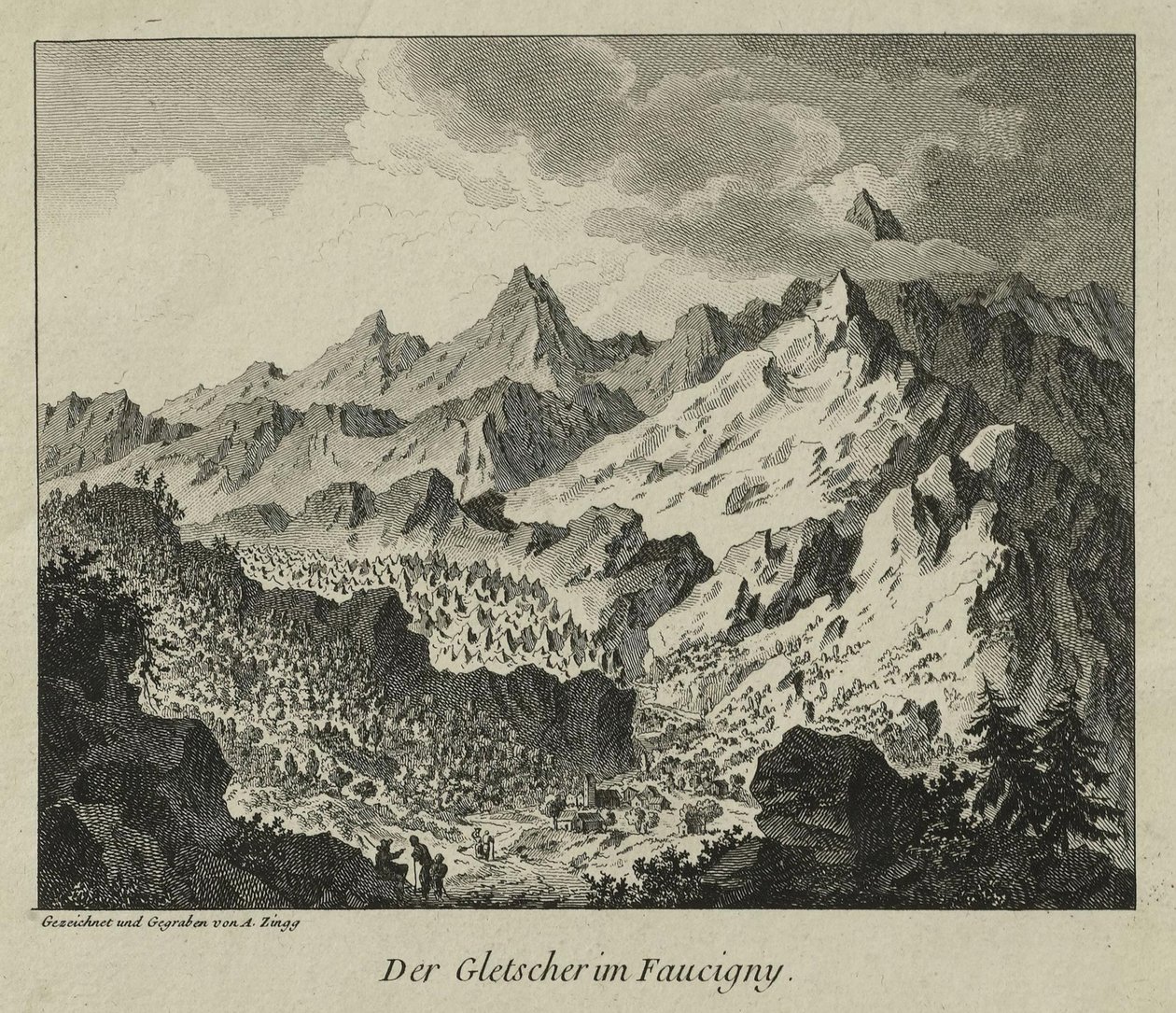 Os glaciares de Faucigny de Adrian Zingg