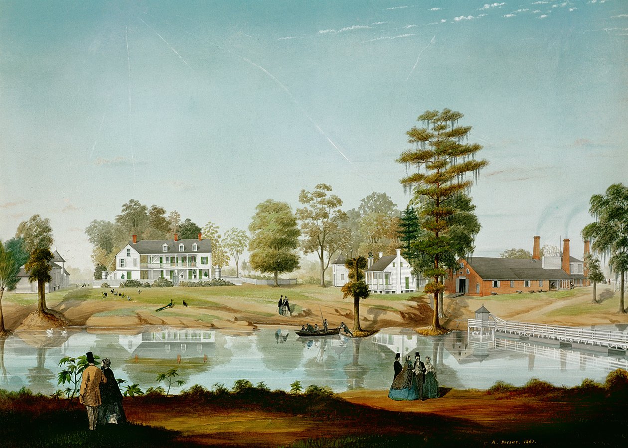 A plantação de Olivier, 1861 de Adrien Persac
