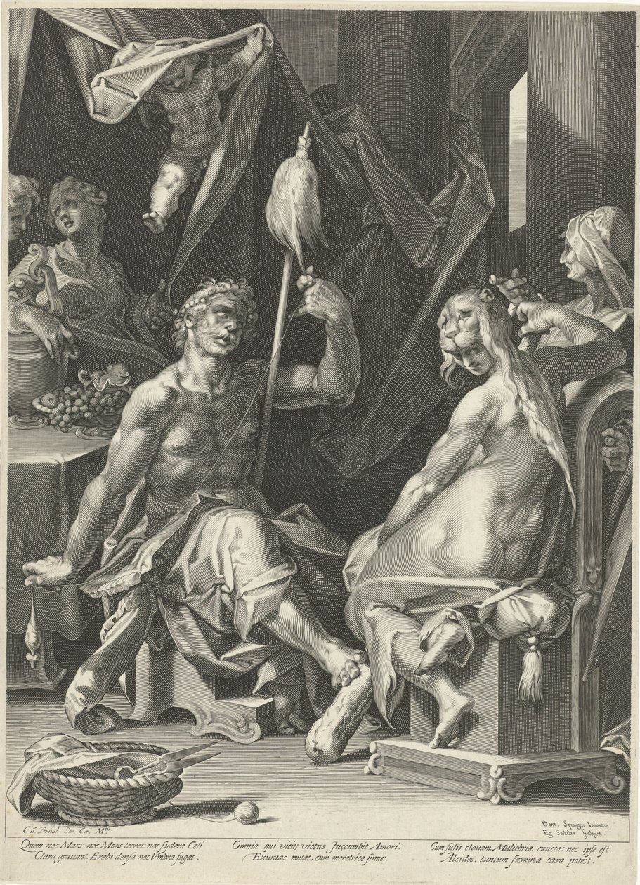 Hércules em Omphale de Egidius  Sadeler (II)