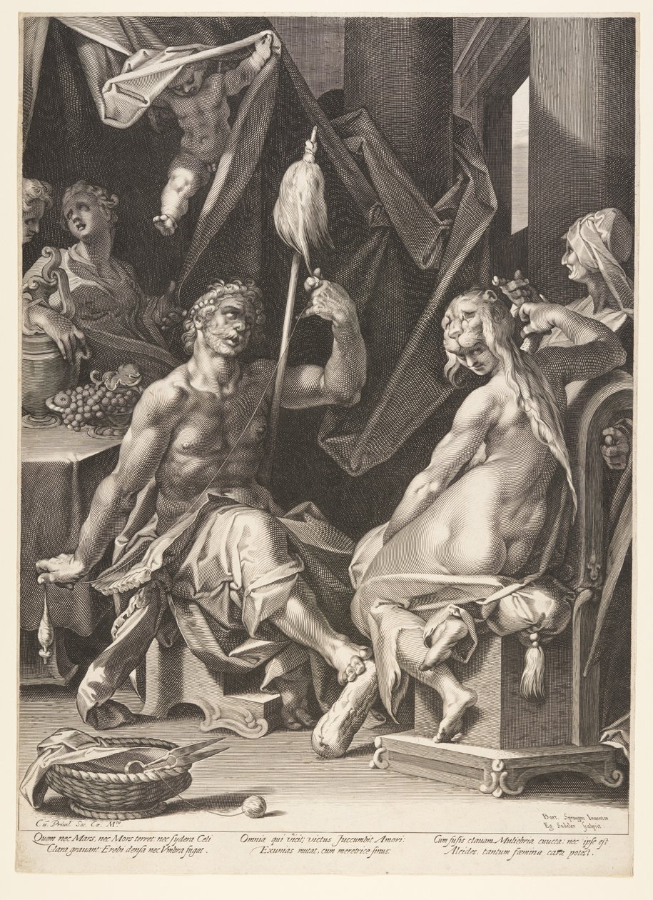 Hércules e Omphale de Aegidius Sadeler II