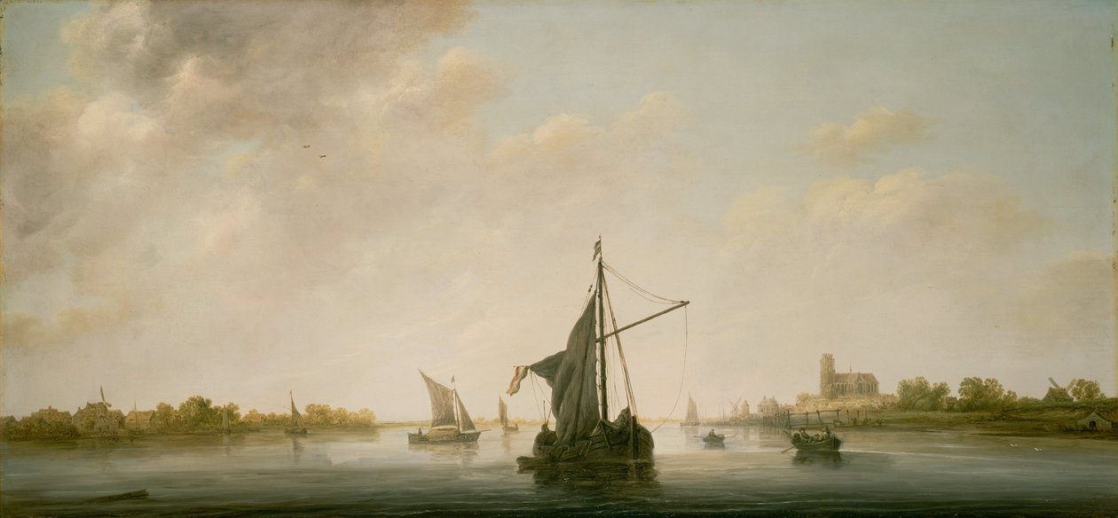 Uma vista do Maas em Dordrecht de Aelbert Cuyp