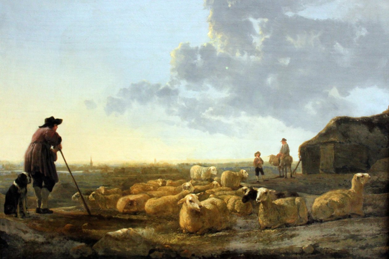 Rebanho de ovelhas no pasto de Aelbert Cuyp