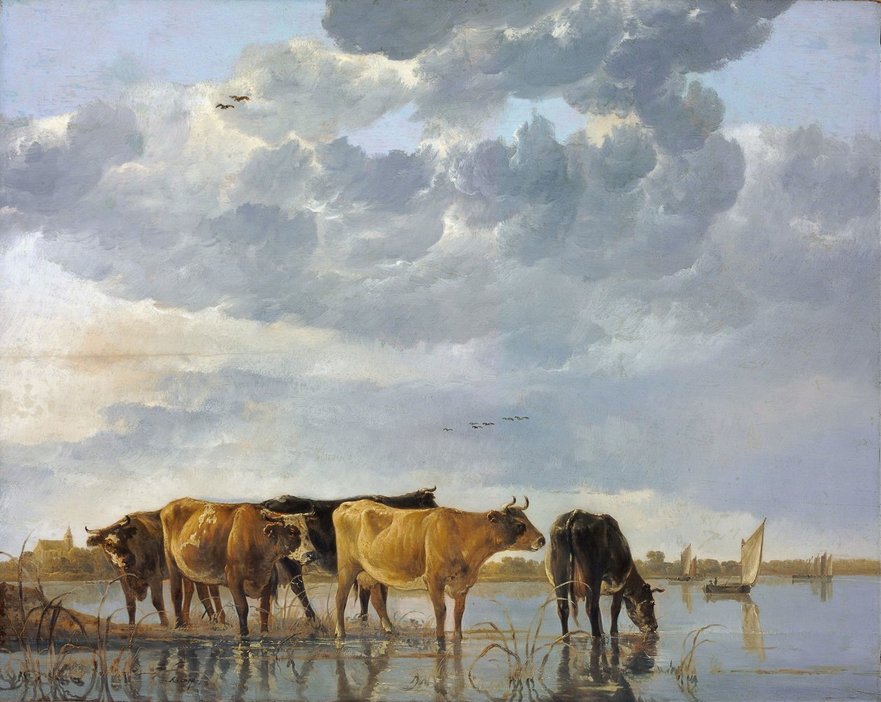 Gado na água de Aelbert Cuyp