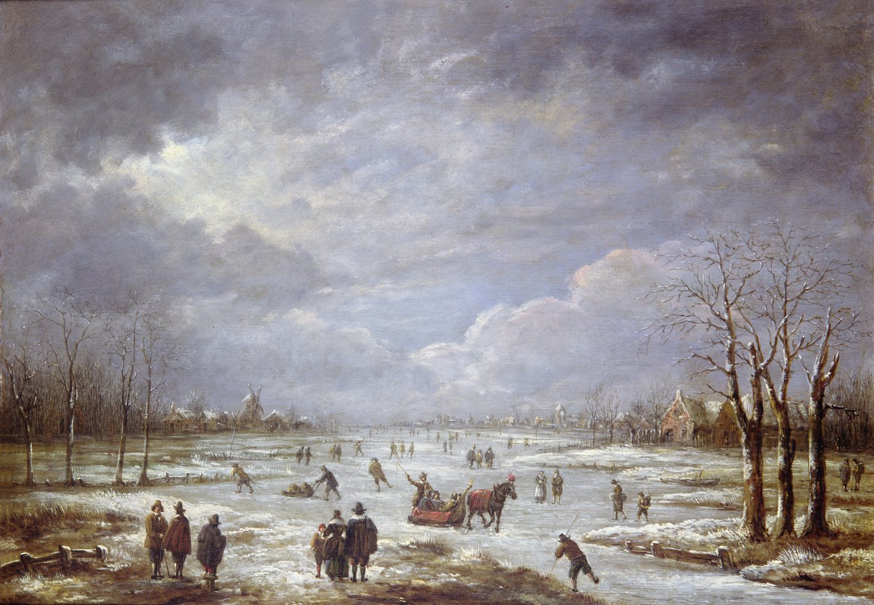 Paisagem de inverno de Aert van der Neer