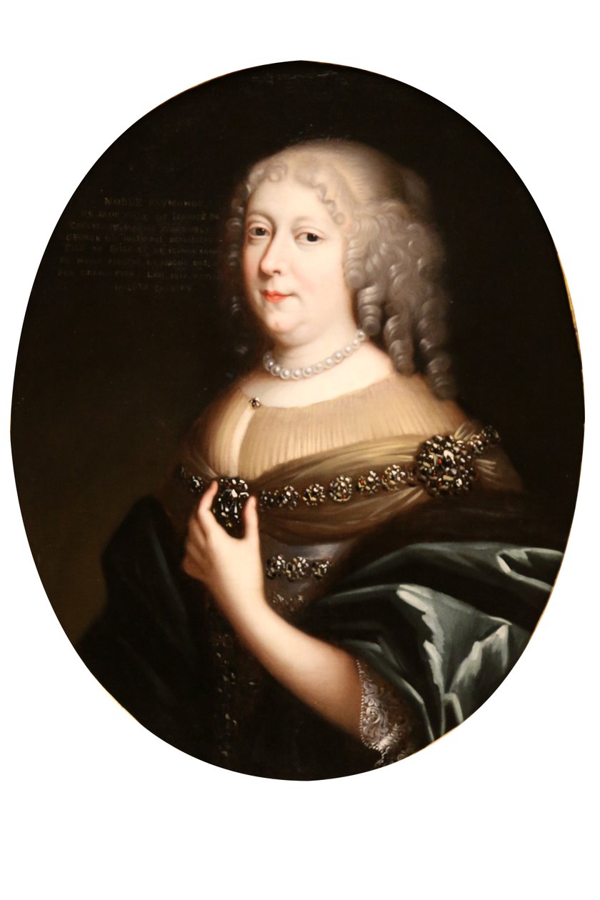 Retrato de uma mulher de After Nicolas Mignard
