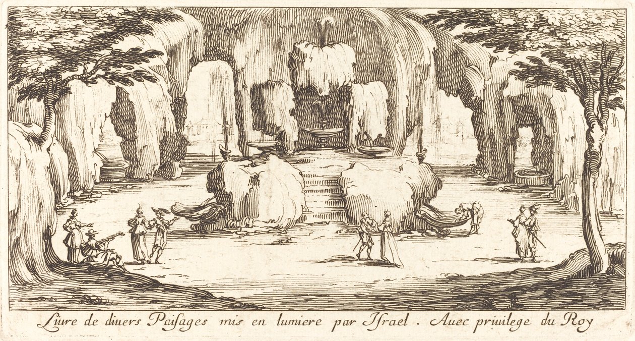 Legenda para "Várias Paisagens" de After Jacques Callot