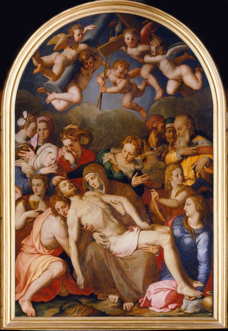 A Descida da Cruz, 1553 de Agnolo Bronzino