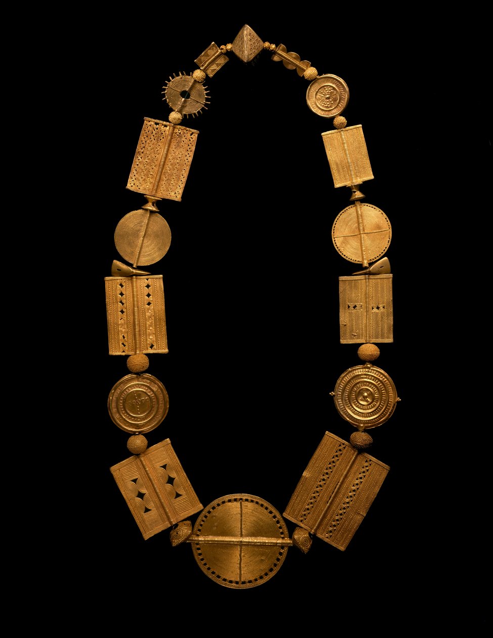Colar, Gana, c.1900 (ouro) de Akan School