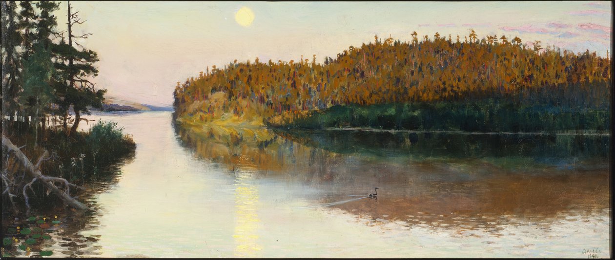 Paisagem em Kuhmo, 1890. de Akseli Gallen Kallela