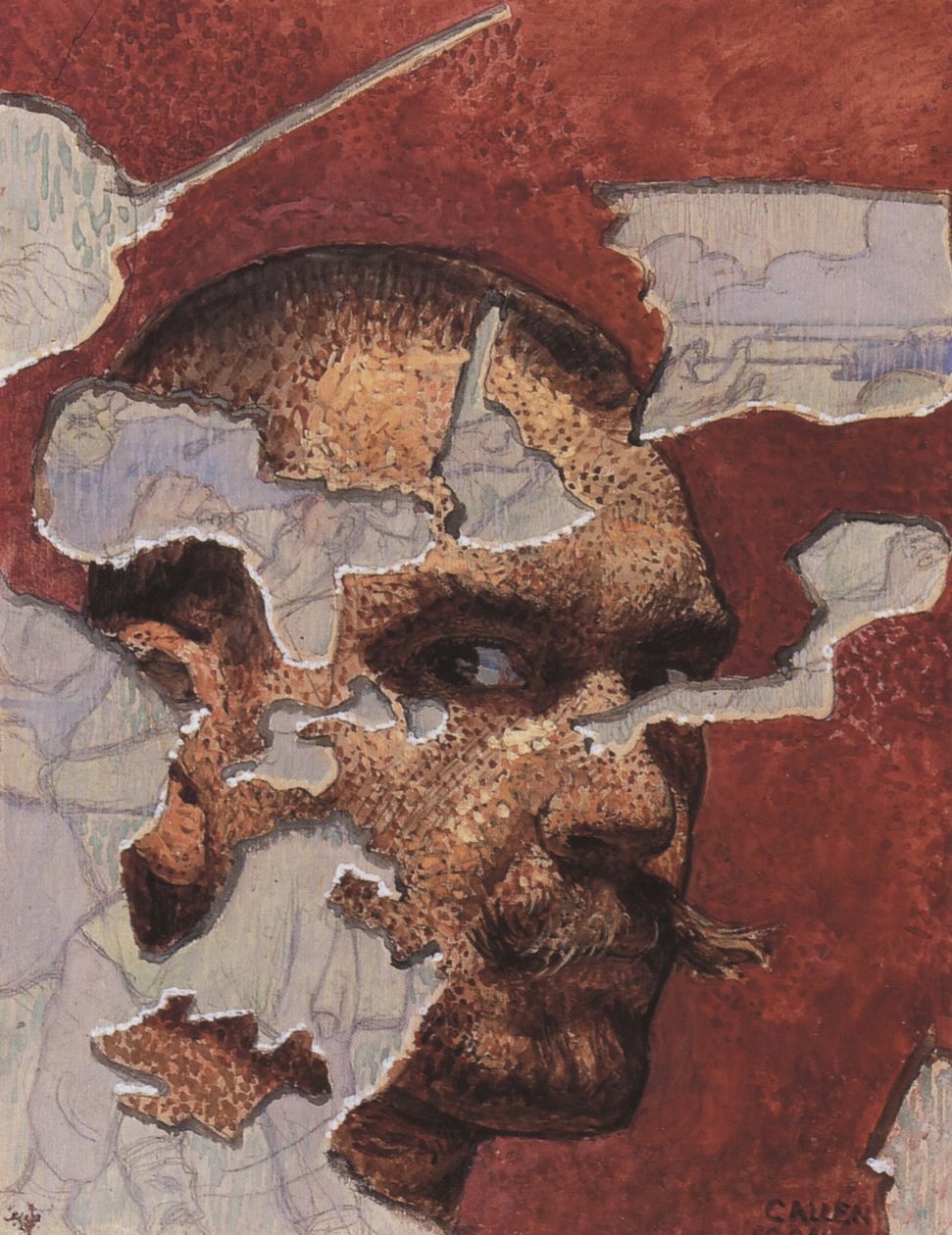 Auto-Retrato como Fresco, 1894 de Akseli Gallen Kallela
