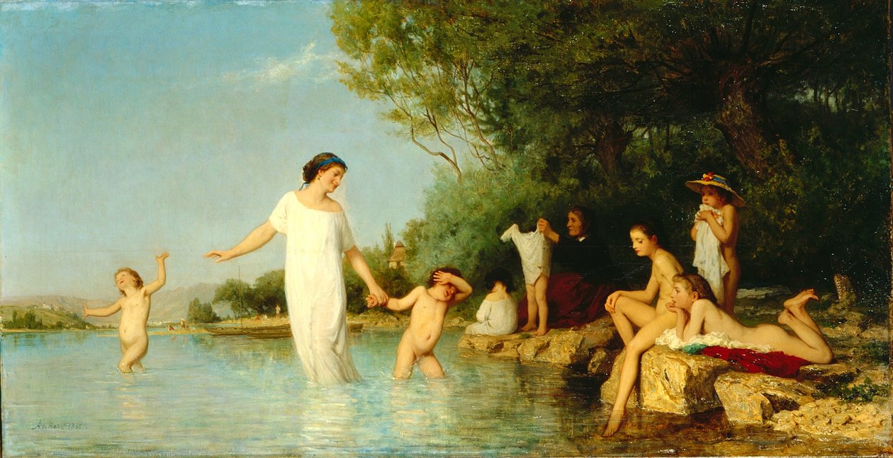 Os banhistas de Albert Anker