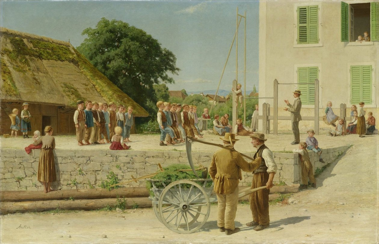 Aula de ginástica em Ins de Albert Anker
