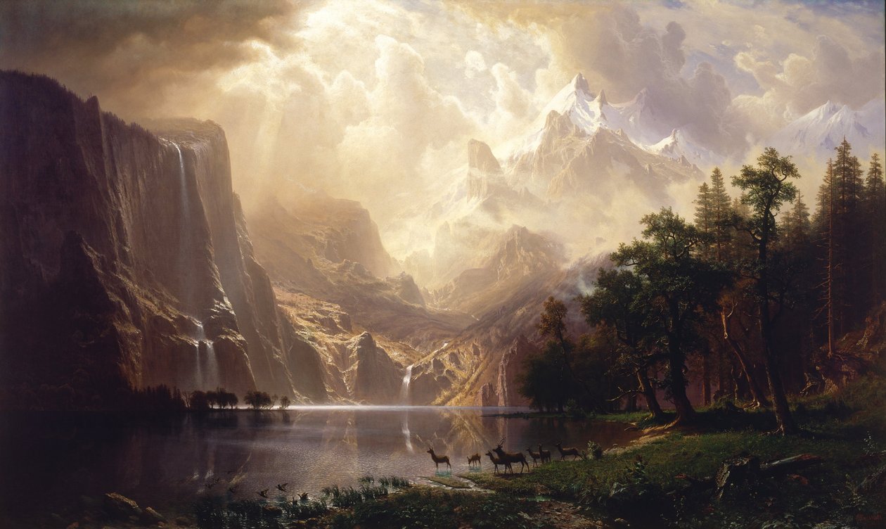 Entre a Sierra Nevada, Califórnia de Albert Bierstadt