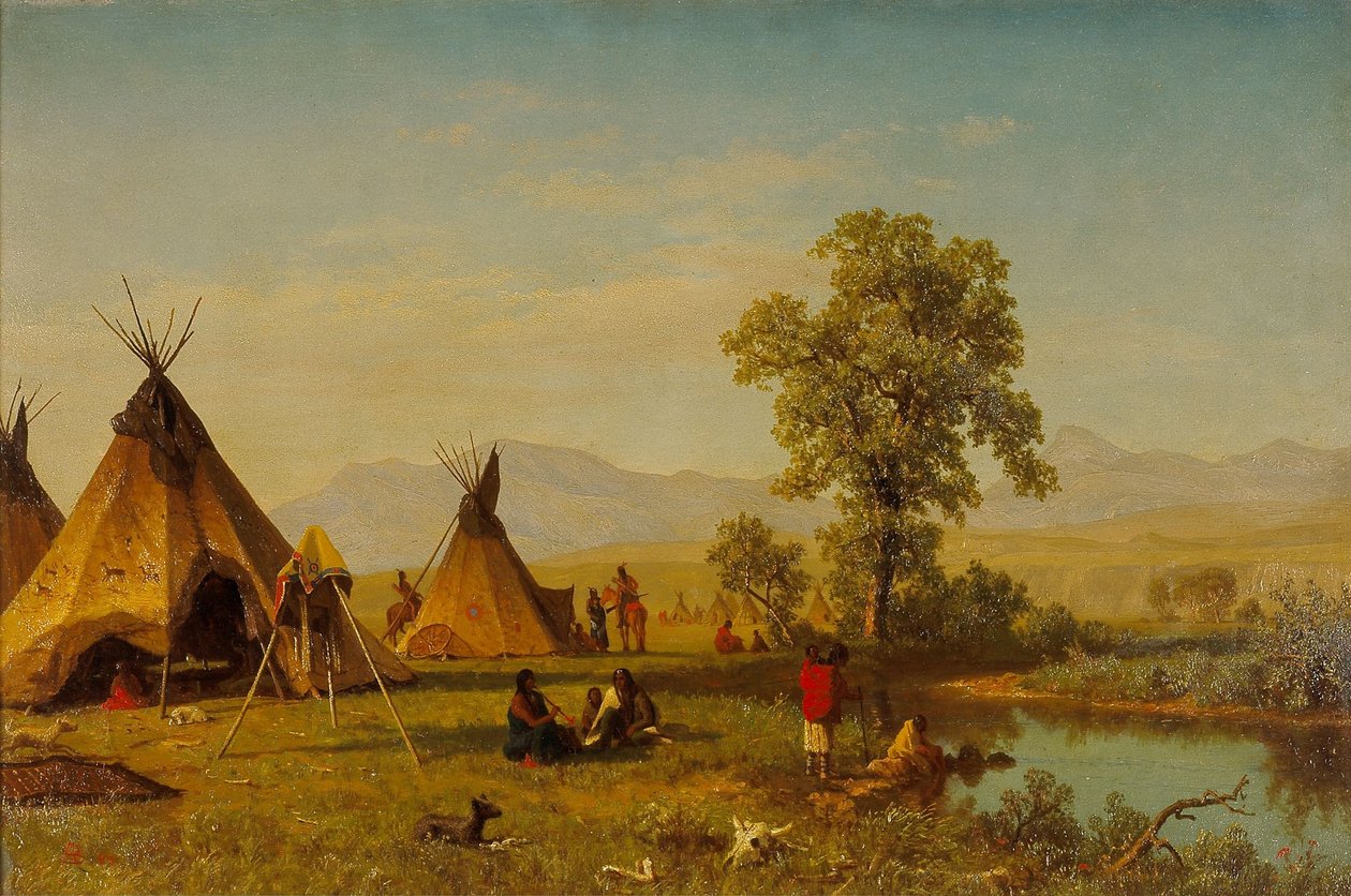 Sioux Village perto de Fort Laramie de Albert Bierstadt