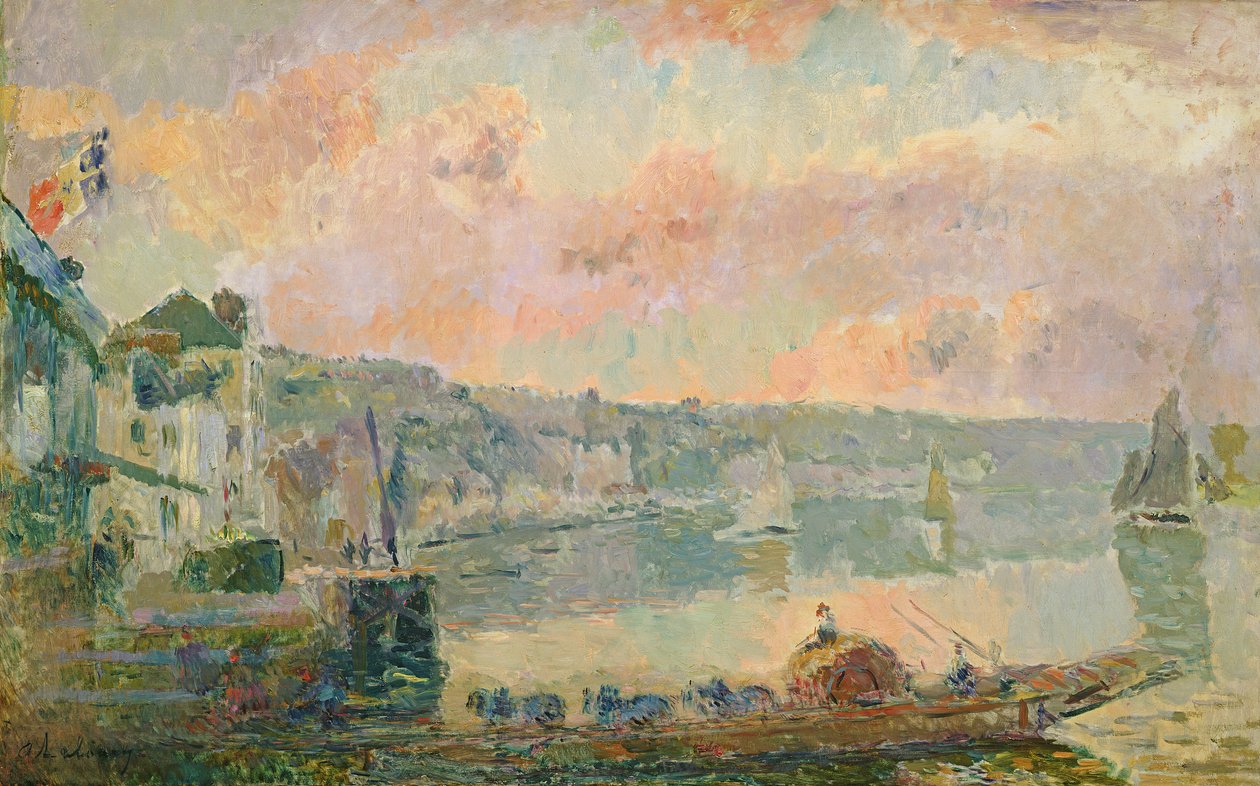 A balsa em La Bouille de Albert Charles Lebourg