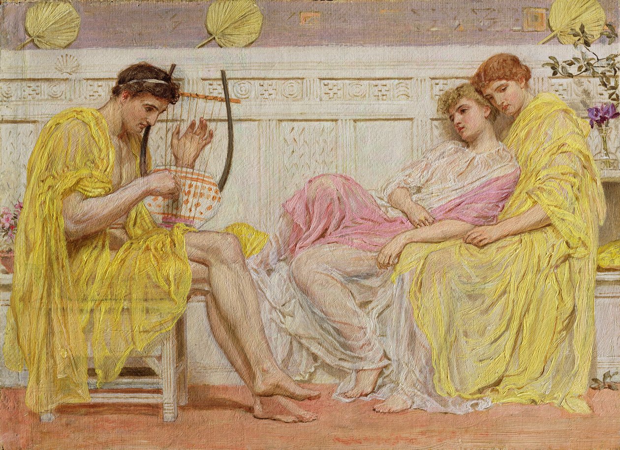 Um músico, c.1867 de Albert Joseph Moore