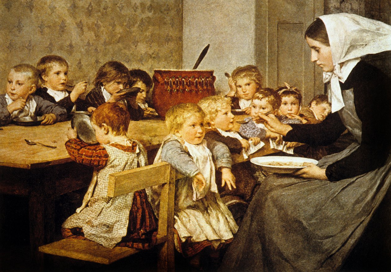 A Creche na Suíça de Albert Anker