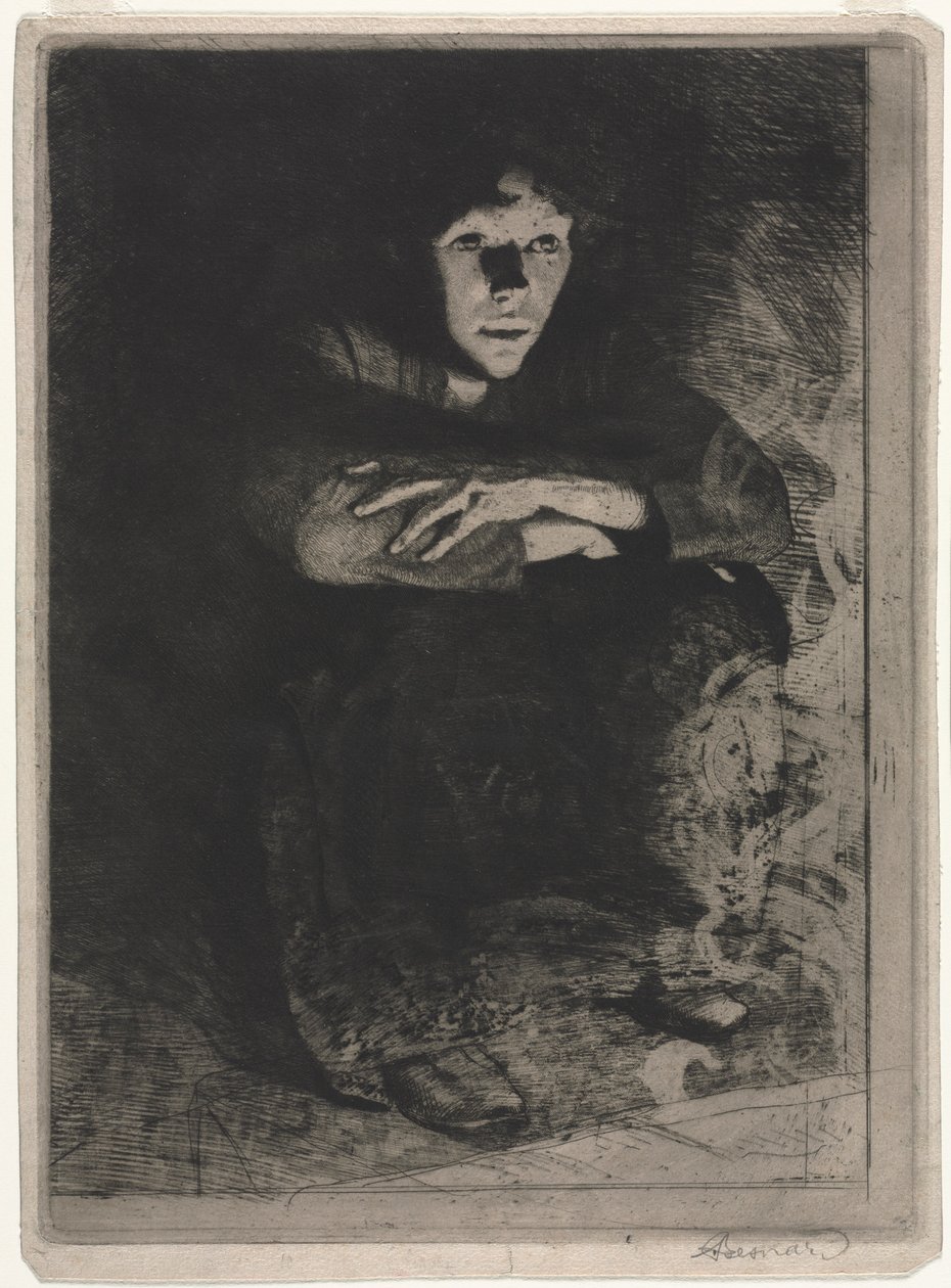Nas Cinzas, 1887. de Paul Albert Besnard