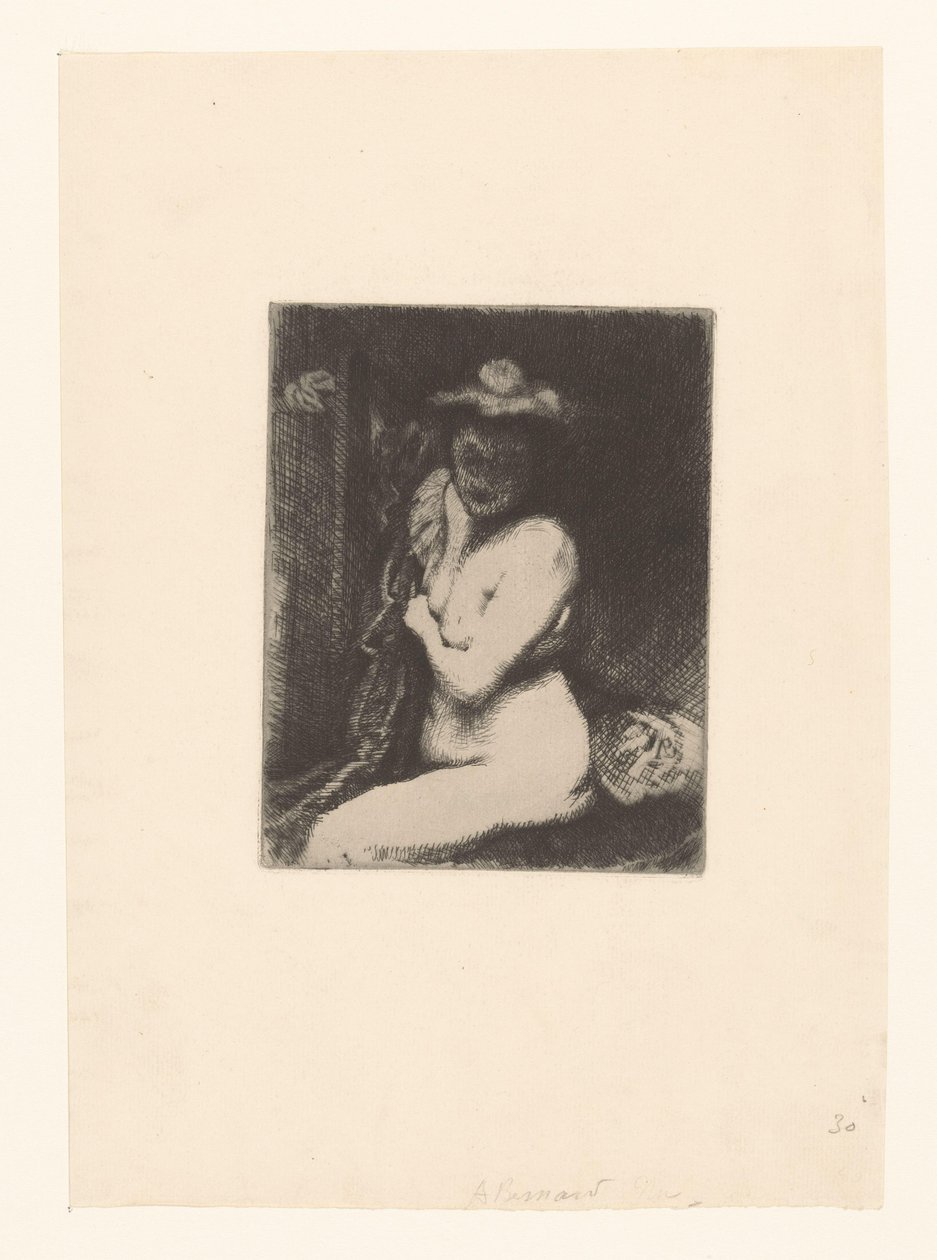 Mulher nua no banheiro de Albert Besnard